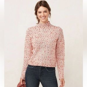 LC Lauren Conrad Confetti Mock Neck Knit Sweater